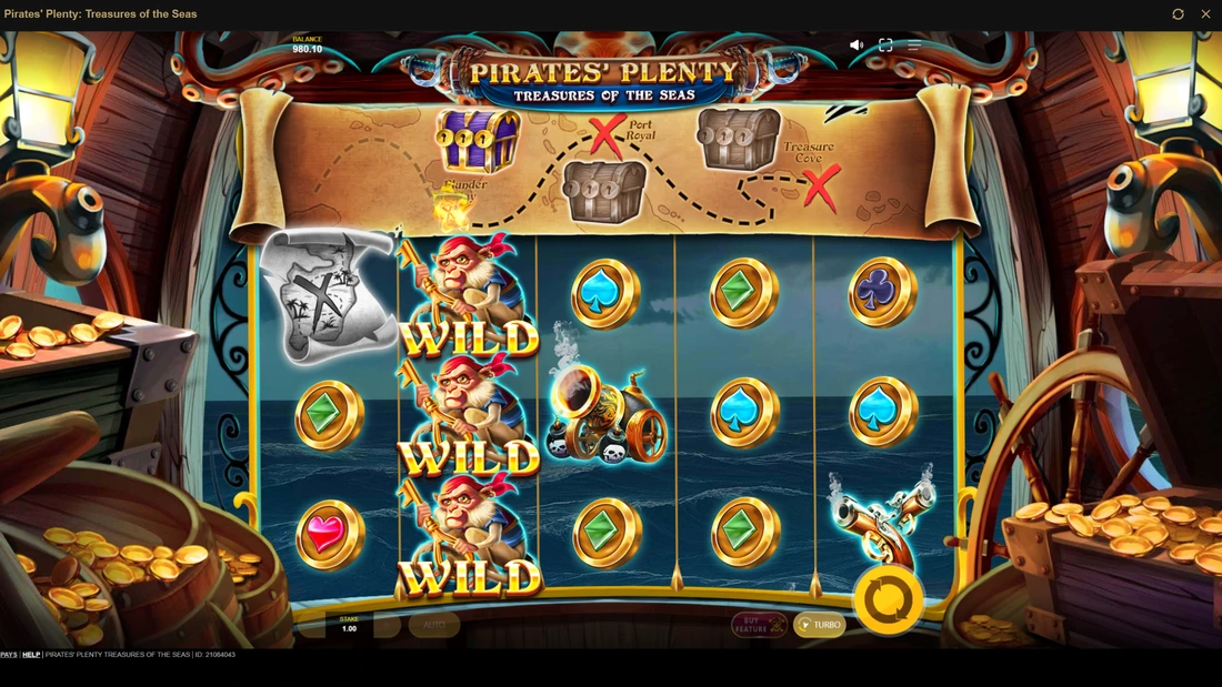 Pirates Plenty Treasures of the Seas Base Game Progression